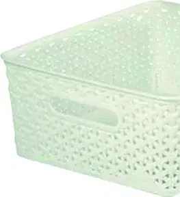 Košíky úložné CURVER - Úložný box imitácia ratanu MY Style M, krémový