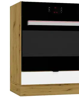Kuchynské skrinky stojace Kuchynská skrinka Cosmo Gianna Dk60 Biela Aljaška/Dub Artisan