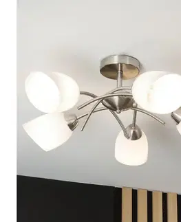 Svietidlá  Prisadený luster DONNA 5xE27/60W/230V nikel LM-5.169