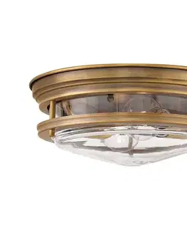 Záhradné lampy Elstead Quintiesse QN-HADRIAN-FS-BR-CLEAR-Vonkajšie stropné svietidlo HADRIAN 2xE27/40W/230V IP44 bronz QN-HADRIAN-FS-BR-CLEAR
