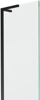 Sprchové dvere MEXEN/S - Next L vaňová zástena FIX 80 x 150, transparent, čierna 895-080-000-03-00-70