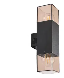 Svietidlá Rabalux 77081 - Vonkajšie nástenné svietidlo LOANDA 2xE27/60W/230V IP54 čierna 77081