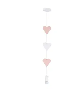 Nábytok Detská závesná lampa HEARTS 1xE27 Candellux