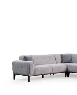 Sedacie súpravy Rohová sedacia súprava / Rohová pohovka Athena Corner L2-C-3R - Light Grey
