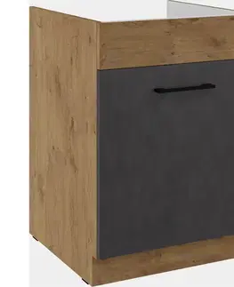 Kuchynské skrinky stojace Kuchynská skrinka Vigo grafit mat 60ZL 1S BB