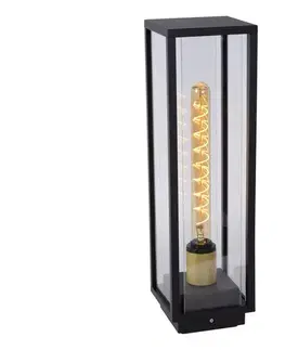 Záhradné lampy Lucide 27805/50/30 - Vonkajšia lampa LAURENS 1xE27/15W/230V IP54 50 cm čierna 27805/50/30