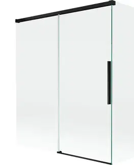 Sprchové dvere MEXEN/S - Rox L vaňová zástena 2-krídlová posuvná 140 + 70 x 150, transparent, čierna 8C9L-140-070-70-00