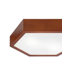 Svietidlá  Stropné svietidlo HEX 2xE27/60W/230V pr. 43 cm borovica hnedá LD-PD 5.2 rustik