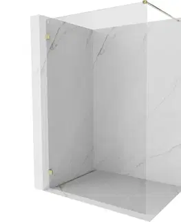 Sprchové dvere MEXEN/S - Lunar Sprchová zástena WALK-IN ľavá 60 x 200, transparent 8 mm, zlato 830-060-000-50-00-L