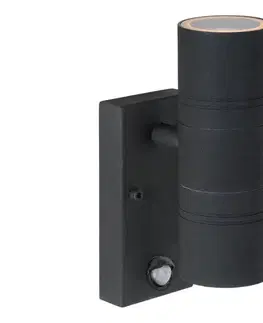 Záhradné lampy Lucide14866/10/30-LED Vonkajšie svietidlo so senzorom ARNE-LED 2xGU10/5W/230V IP44 14866/10/30