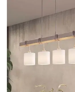 Svietidlá BRILAGI - LED luster na lane NUBILA 4xE27/60W/230V sivá/biela 1xEG49927A+4xBG1586