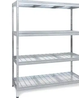 Regály a poličky Kinekus Regál kovový pozinkovaný perforovaný bezskrutkový 180x150x60 cm ooo