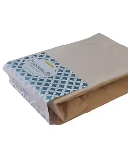 Bytový textil Plachta na posteľ Jersey 90x200 kávová 007