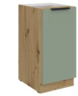 Kuchynské dolné skrinky KONDELA Arsany 40 D 1F BB dolná kuchynská skrinka aquamarine / dub artisan