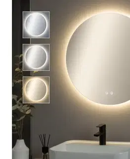 Kúpeľňové zrkadlá BRILAGI - stmievateľné vyhrievané LED zrkadlo s podsvietením DEMI PRO LED/20W/230V pr. 60 cm IP44 FG-GM1109-D-20W
