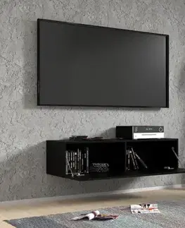 TV stolíky ArtBm Závesný TV stolík BINGO 120 cm | čierny mat
