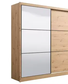 Šatníkové skrine Skriňa Navara zrkadlo artisan 11008279