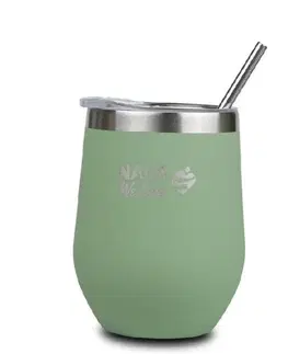 Termosky a termohrnčeky Kinekus Termohrnček so slamkou 360 ml nerez, zelený NAVA