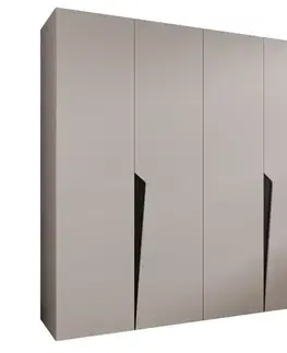 Šatníkové skrine Skriňa Piano 1-200 kašmír/čierna
