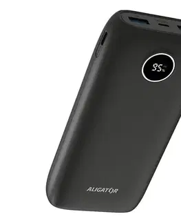 Predlžovacie káble Aligator PBPD20BK - Powerbanka s LCD displejom PD 20000 mAh/20W/3,7V čierna PBPD20BK