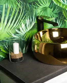 Umývadlá KERRA - Umývadlo na dosku KR-802 Gold (zlaté) 5907548115997