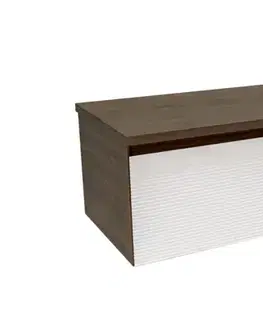 Kúpeľňový nábytok Koupelnová skříňka s krycí deskou Naturel Monza 99x30x45 cm ořech mat MONZA100WN MONZA100WN