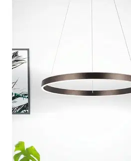 Svietidlá Eglo 33483 - Závesný LED luster ALCAZABA na lane, 2× LED 18 W, 230 V, 3000 K, priemer 55 cm, bronzový 33483