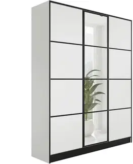 Šatníkové skrine Skriňa Eden 3d 157 Biela 2
