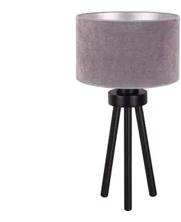 Lampy  - Stolná lampa LYON 1xE27/15W/230V pr. 30 cm šedá 602273