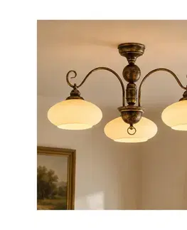 Svietidlá BRILAGI - Prisadený luster MOLLERO 3xE27/15W/230V pr. 84 cm bronz/patina 2143