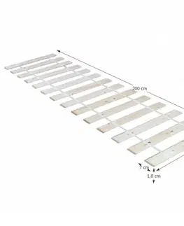 Rošty do postelí KONDELA Plaza lamelový rošt 90x200 cm smrekové drevo