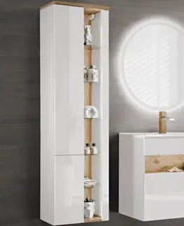 Skrinky do kúpeľne ArtCom Vysoká skrinka do kúpeľne BAHAMA White 800