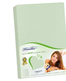 Plachty Bellatex Jersey prestieradlo Kamilka šalviová, 120 x 200 cm, 120 x 200 cm