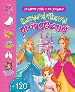Nalepovačky, vystrihovačky, skladačky Rozprávkové princezné + 120 nálepiek