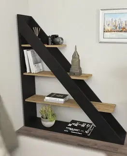 Knižnice Knižnica Pisagor - Black, Oak