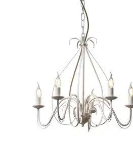 Lustre Klasický luster krémový s 5 svetlami - Giuseppe