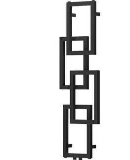 Radiátory do kúpeľne MEXEN - Grid vykurovací rebrík/radiátor dekoratívny 1115 x 360 mm, 279 W, čierna W215-1115-360-00-70