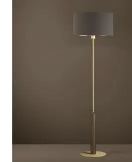Lampy Eglo 390338 - Stojacia lampa SANTANDRIA 1xE27/40W/230V hnedá/zlatá 390338