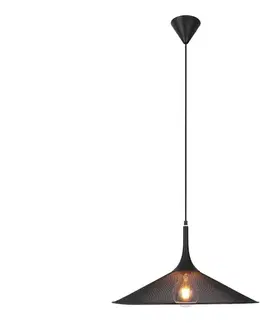 Svietidlá  Luster na lanku KIRUNA 1xE27/40W/230V pr. 50 cm čierna 50101203