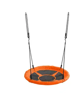 Hojdačky NABBI Nest detská hojdačka 65 cm čierna / oranžová