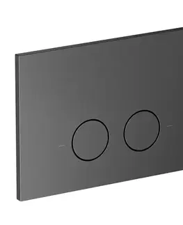 Záchody OMNIRES - STEEL-R45 splachovacie tlačidlo z nerezovej ocele, grafit brúsený ST45PS1GR