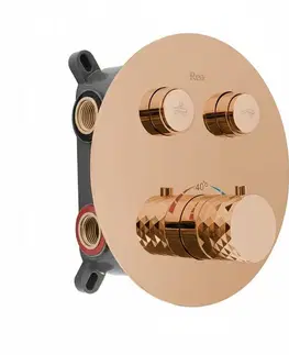 Sprchy a sprchové panely REA - Podomietková sprchová sada Lungo Diamond Copper + BOX REA-P6968