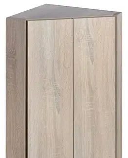 Kúpeľňový nábytok AQUALINE - ZOJA/KERAMIA FRESH horná skrinka rohová 35x76x35cm, dub platin 50333