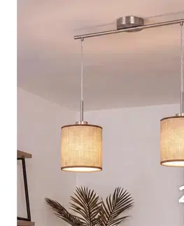 Svietidlá BRILAGI - LED luster na lanku NUBILA 2xE27/60W/230V hnedá EG32519+2xBG1583