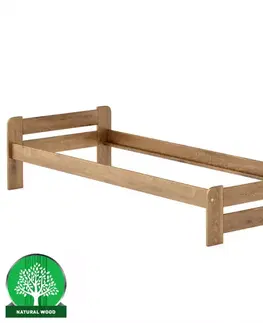 Drevené postele Posteľ borovica LK099–80x200 dub
