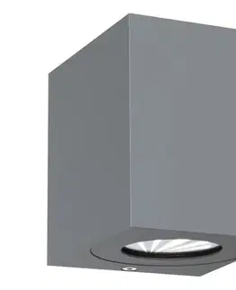 LED osvetlenie Nordlux - LED Vonkajšie nástenné svietidlo CANTO 2xLED/5W/230V IP44 sivá 49711010