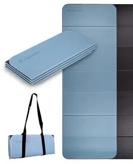 Podložky na cvičenie Skladacia podložka na cvičenie inSPORTline Misette 180x61x0,8 cm modro-čierna