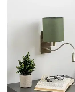 Svietidlá BRILAGI - LED Nástenná lampa NUBILA 1xE27/25W/230V + LED/3W chróm/zelená BG1556+BG1576