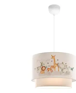 Svietidlá  Detský luster CANDY 1xE27/40W/230V biela/hnedá 780SGN4659
