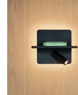 Svietidlá Ideal Lux - LED nástenné bodové svietidlo PIANO LED/10W/230V CRI 90 USB čierne 287300